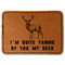 Deer Faux Leather Iron On Patch - Rectangle (Personalized)
