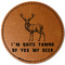 Deer Leatherette Patches - Round