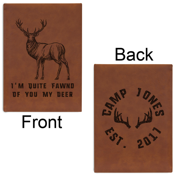 Deer Leatherette Sketchbooks - Large - Double Sided - Front & Back View