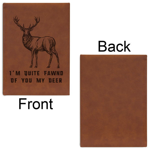 Deer Leatherette Sketchbooks - Large - Single Sided - Front & Back View