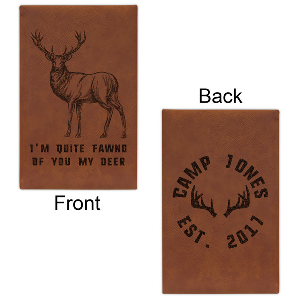 Deer Leatherette Sketchbooks - Small - Double Sided - Front & Back View