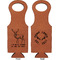 Deer Leatherette Wine Tote Double Sided - Front and Back