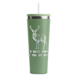 Deer RTIC Everyday Tumbler with Straw - 28oz - Light Green - Double-Sided (Personalized)