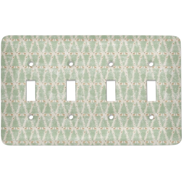 Custom Deer Light Switch Cover (4 Toggle Plate)