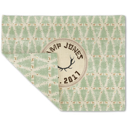 Deer Double-Sided Linen Placemat - Single w/ Name or Text