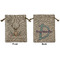 Deer Medium Burlap Gift Bag - Front & Back (Personalized)