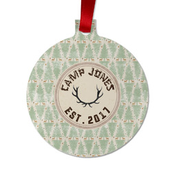 Deer Metal Ball Ornament - Double Sided w/ Name or Text