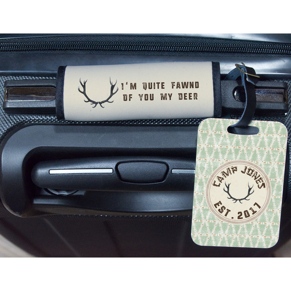 Deer Metal Luggage Tag & Handle Wrap - In Context