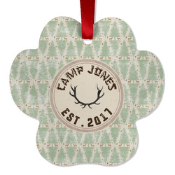 Deer Metal Paw Ornament - Double Sided w/ Name or Text