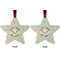 Deer Metal Star Ornament - Front and Back