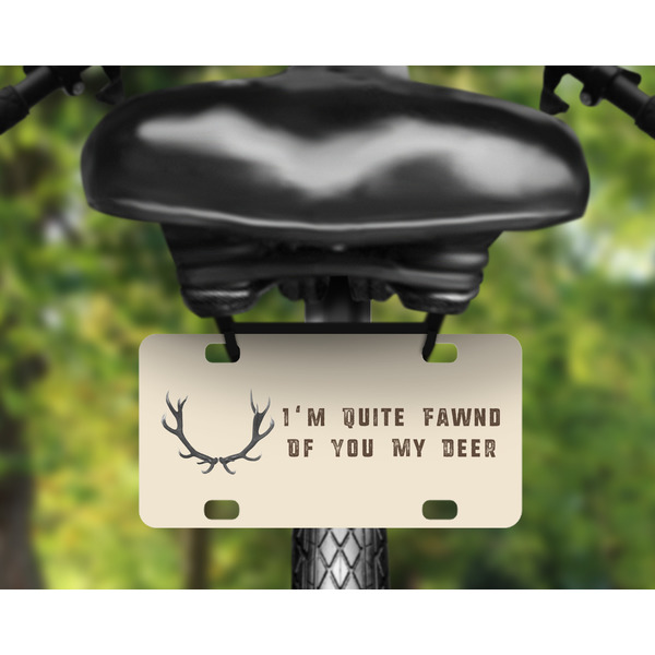 Deer Mini License Plate on Bicycle