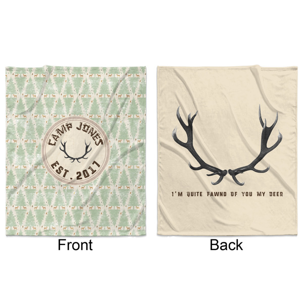 Deer Minky Blanket - 50"x60" - Double Sided - Front & Back