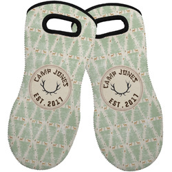 Deer Neoprene Oven Mitts - Set of 2 w/ Name or Text