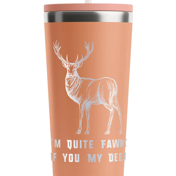 Deer Peach RTIC Everyday Tumbler - 28 oz. - Close Up