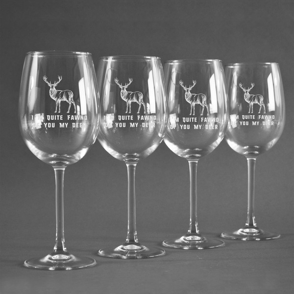 My Deer Personalized Wine Glasses (Set of 4)