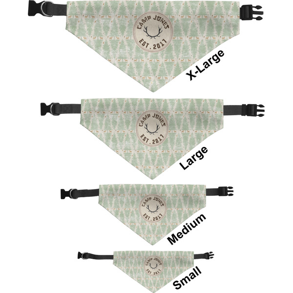Deer Pet Bandana Sizes