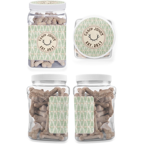 Deer Pet Treat Jar - Multiple Angles