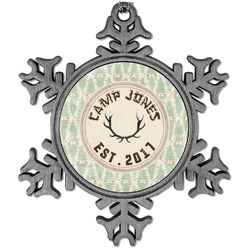 Deer Vintage Snowflake Ornament (Personalized)