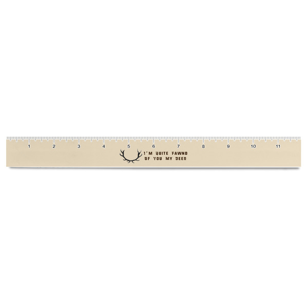 Deer Plastic Ruler - 12" - FRONT