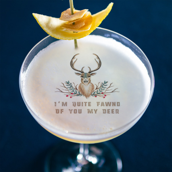 Deer Printed Drink Topper - XLarge - In Context