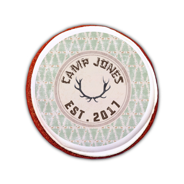 Deer Printed Icing Circle - Small - On Cookie