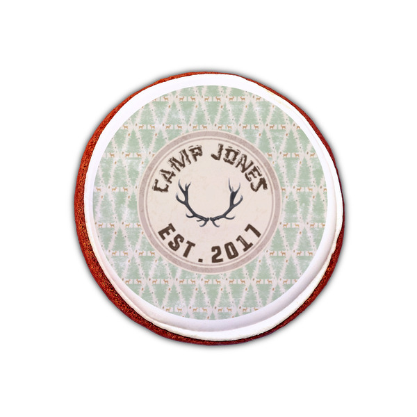 Deer Printed Icing Circle - XSmall - On Cookie