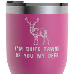 Deer RTIC Tumbler - Magenta - Laser Engraved - Single-Sided (Personalized)