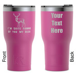 Deer RTIC Tumbler - Magenta - Laser Engraved - Double-Sided (Personalized)