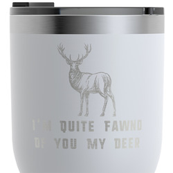 Deer RTIC Tumbler - White - Engraved Front & Back (Personalized)