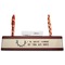 Deer Red Mahogany Nameplates with Business Card Holder - Straight