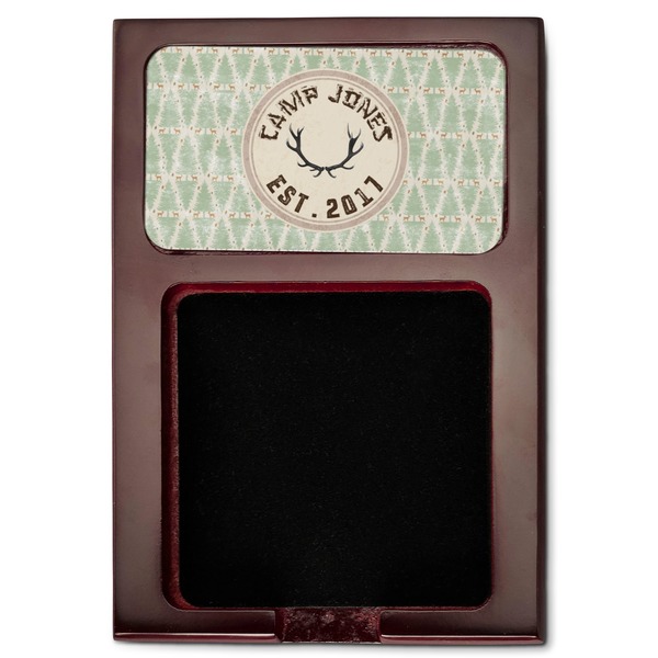 Deer Red Mahogany Sticky Note Holder - Flat