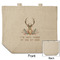Deer Reusable Cotton Grocery Bag - Front & Back View