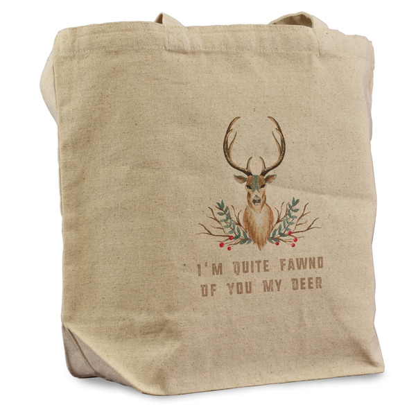 Custom Deer Reusable Cotton Grocery Bag (Personalized)