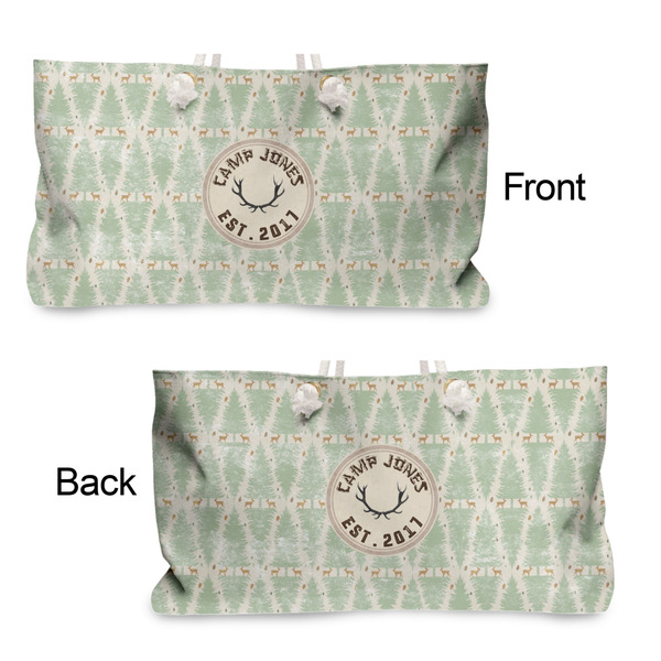 Deer Large Rope Tote - From & Back View
