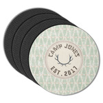 Deer Round Rubber Backed Coasters - Set of 4 (Personalized)