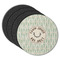 Deer Round Rubber Backed Coasters - Set of 4 (Personalized)