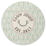 Deer Round Rubber Backed Coaster (Personalized)