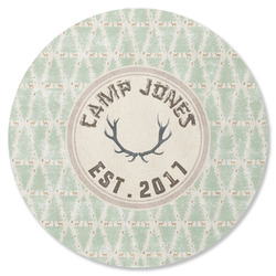 Deer Round Rubber Backed Coaster (Personalized)