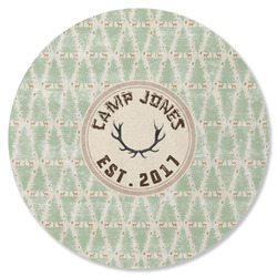 Deer Round Rubber Backed Coaster (Personalized)