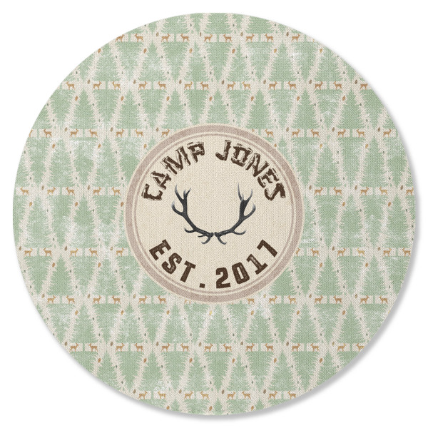 Deer Round Coaster Rubber Back - Single