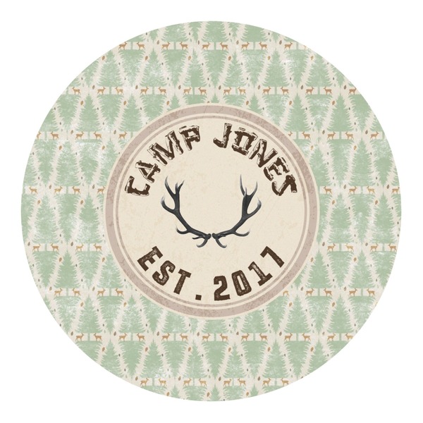 Custom Deer Round Decal - Large (Personalized)