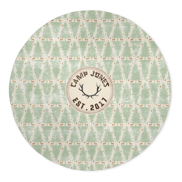 Custom Deer 5' Round Indoor Area Rug (Personalized)