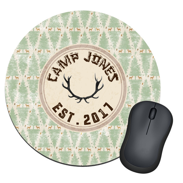 Custom Deer Round Mouse Pad (Personalized)