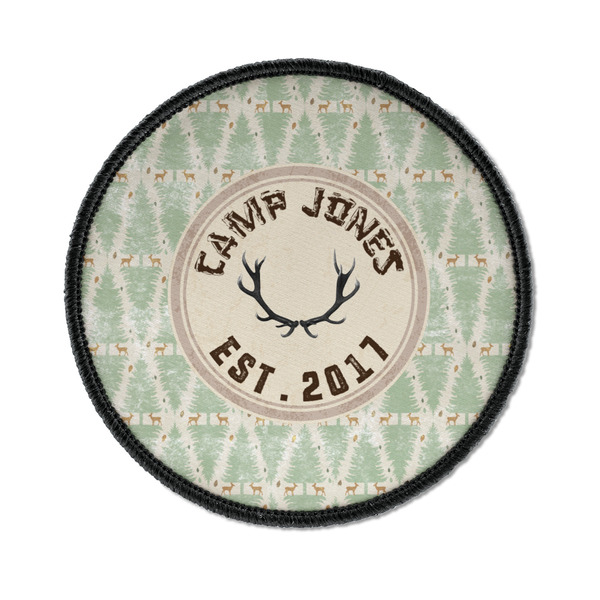 Custom Deer Iron On Round Patch w/ Name or Text