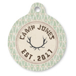Deer Round Pet ID Tag - Large (Personalized)