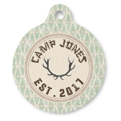 Deer Round Pet ID Tag (Personalized)