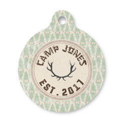 Deer Round Pet ID Tag - Small (Personalized)