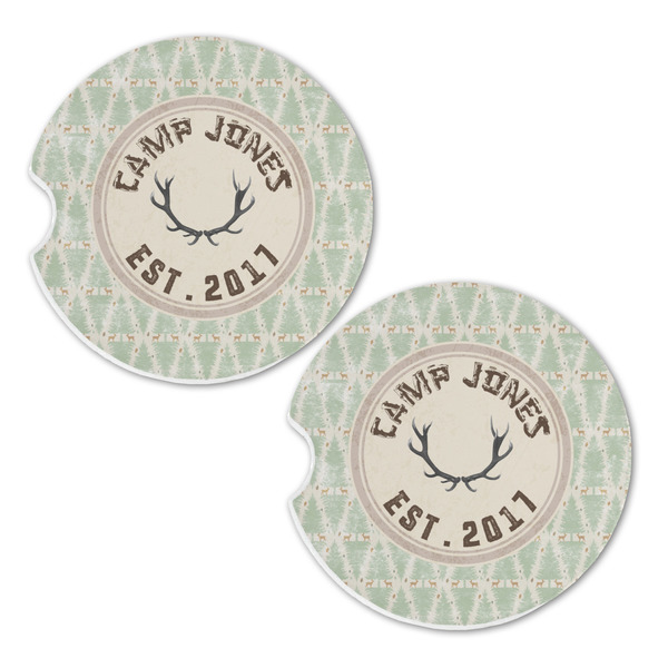 Deer Sandstone Car Coasters - Set of 2