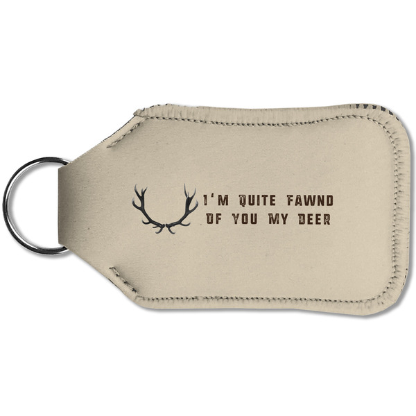 Deer Sanitizer Holder Keychain - Small (Back)