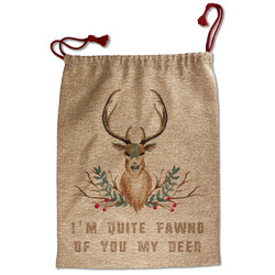 Deer Santa Sack - Front (Personalized)